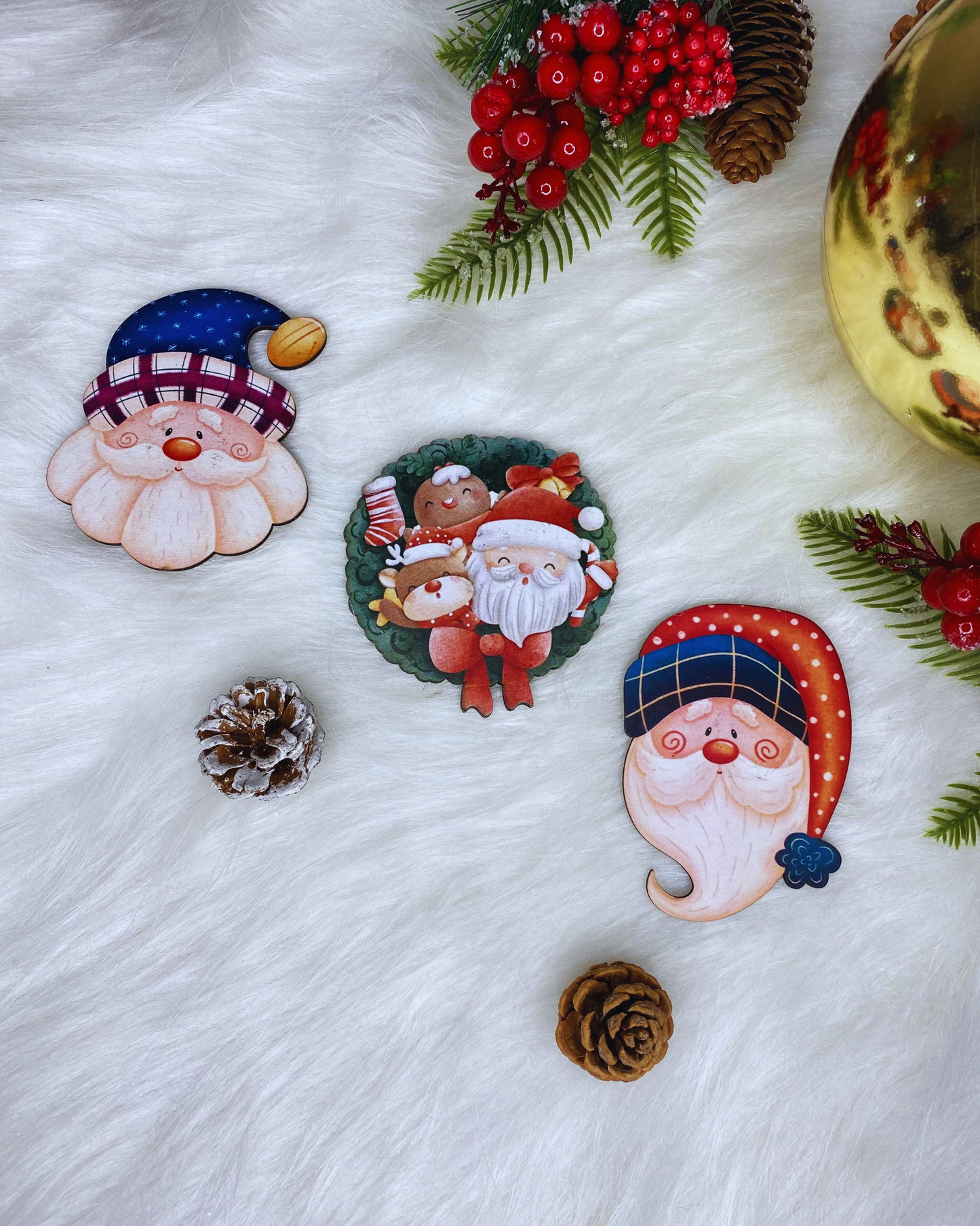 Imanes de trupan navideños