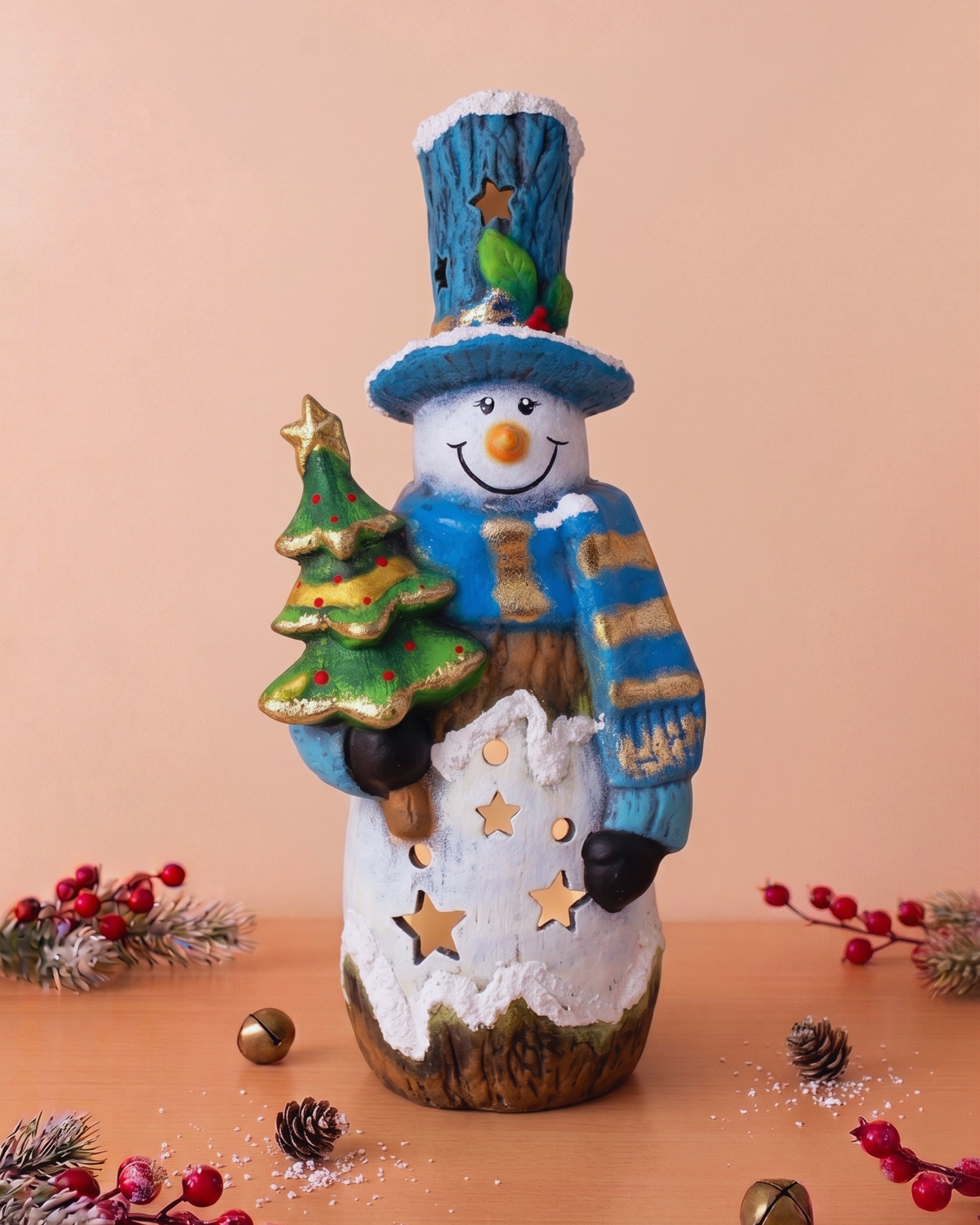 Hombre de Nieve con árbol