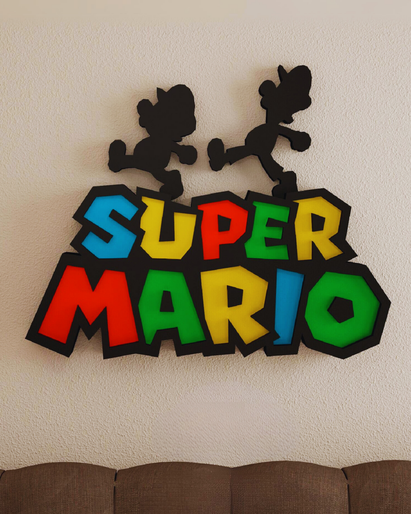 Letrero Super Mario Bros