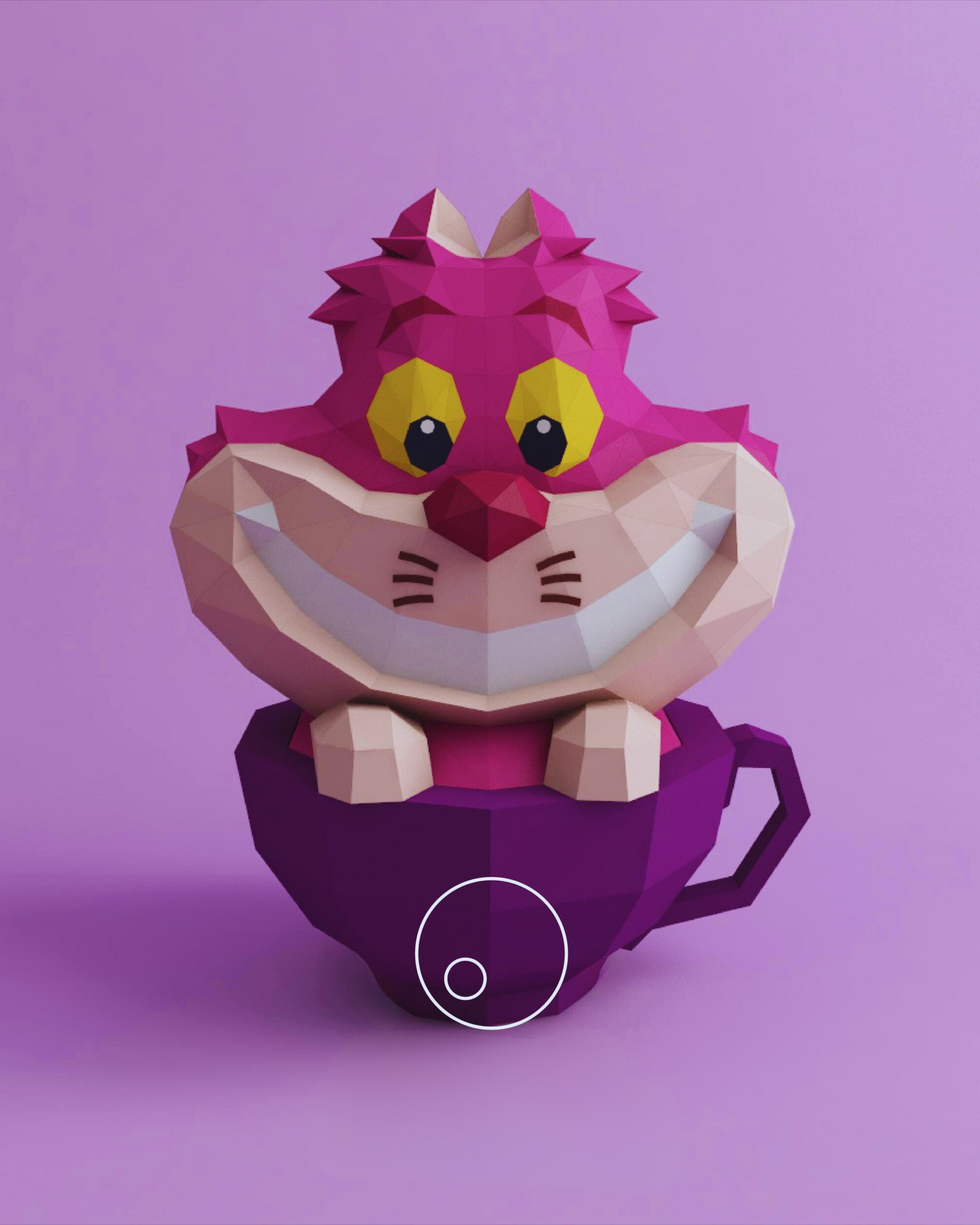 Sonriente en taza