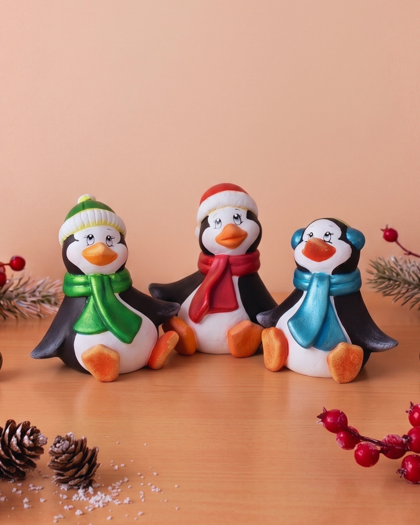 Pingüinos Navideños