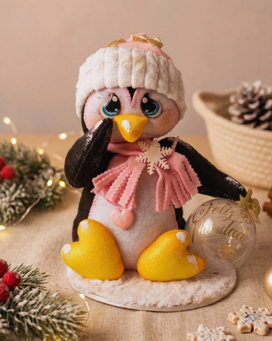 Pingüina con esfera